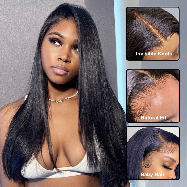 13x4 Full Frontal Lace Straight Human Hair Wig - Superlovehair