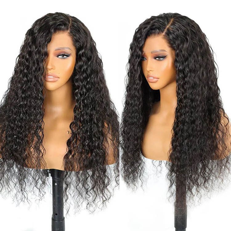 13x4 HD Transparent Lace Frontal Water Wave Wigs with Baby Hair - Superlovehair
