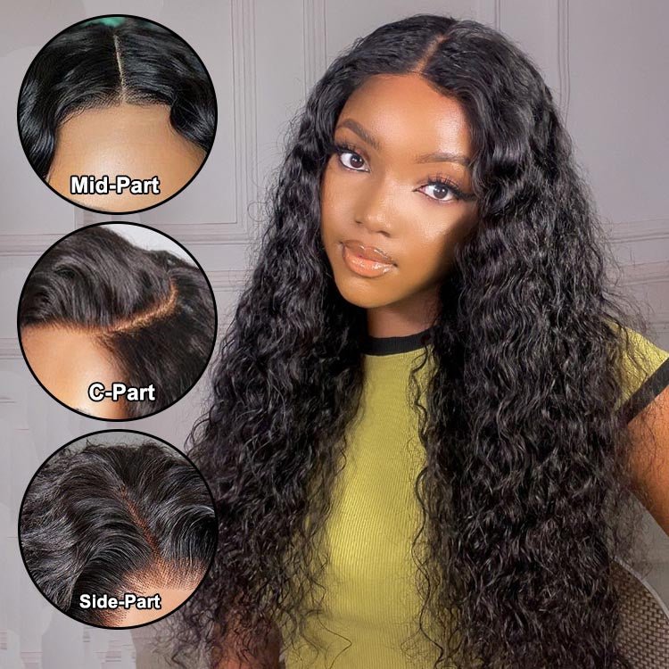 13x4 HD Transparent Lace Frontal Water Wave Wigs with Baby Hair - Superlovehair
