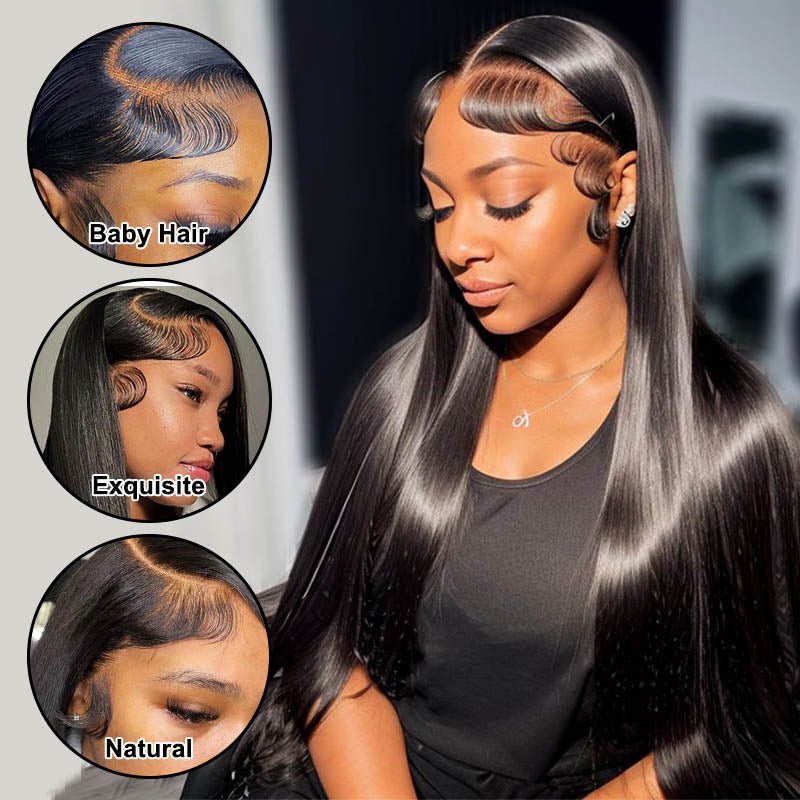 13x4 Lace Front Mongolian Straight Wig With Baby Hair - Superlovehair