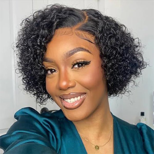 13x4 Lace Front Pixie Cut Wig 8 inch Ear to Ear Lace Front Human Hair Wig Glueless Short Wigs - Superlovehair