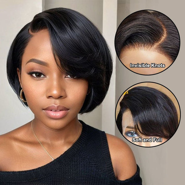 Human hair lace wigs short best sale