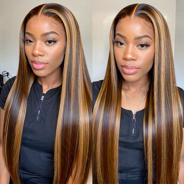 13x4 Lace Frontal Wig 20 Inch Straight #4/27 Colored - Superlovehair