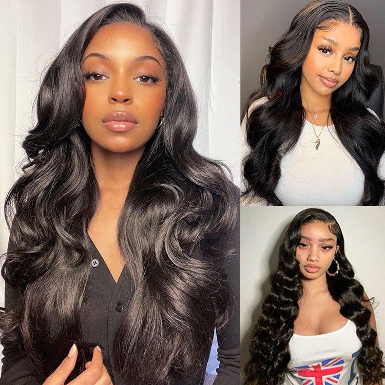 13X4 Transparent Lace Frontal Body Wave Wig Human Hair Pre Plucked With Baby Hair - Superlovehair
