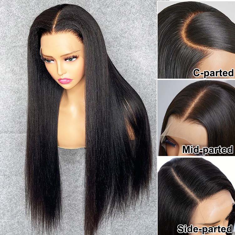 13x4 Transparent Lace Frontal Wigs Straight Hair Pre Plucked Malaysian Human Hair Wigs - Superlovehair
