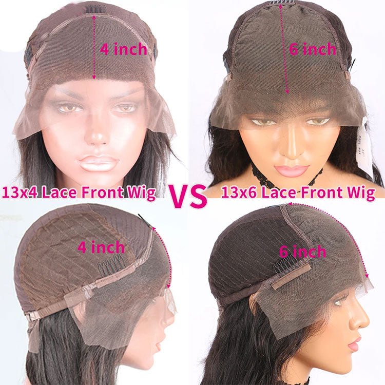 13x6 Lace Front Straight Transparent Peruvian Wigs Human Hair Pre Plucked with Baby Hair - Superlovehair