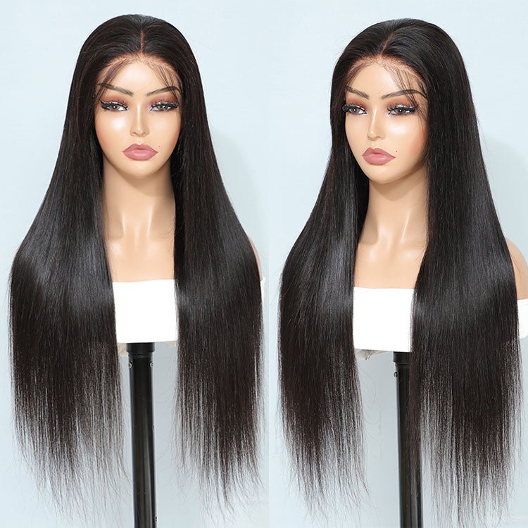 13x6 Lace Front Straight Transparent Peruvian Wigs Human Hair Pre Plucked with Baby Hair - Superlovehair