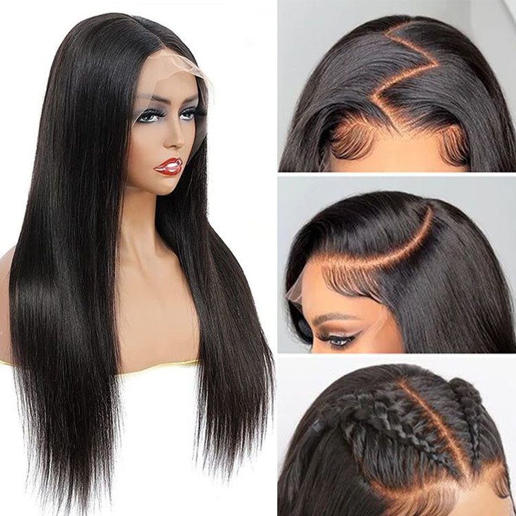 13x6 Straight Brazilian Human Hair HD Transparent Lace Front Wig 20inch With Baby Hair - Superlovehair