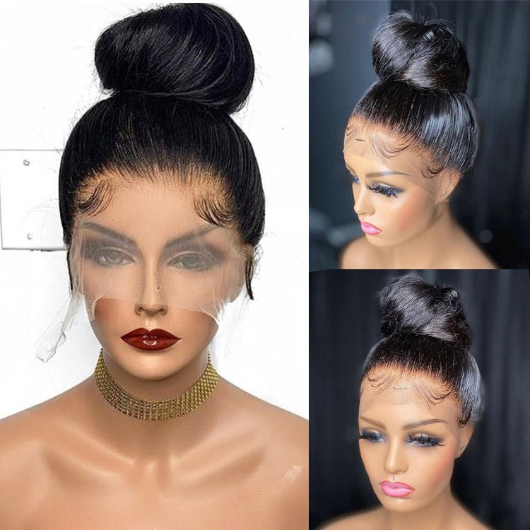 360 Lace Frontal Wig Mongolian Straight Human Hair Wig for Black Women Natural Color Remy Hair - Superlovehair