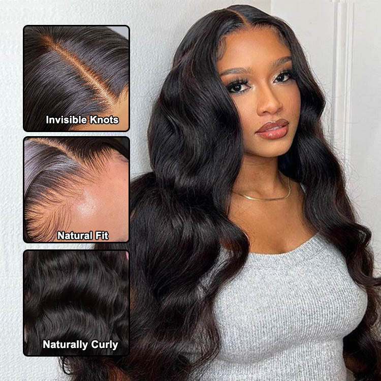4x4 Lace Closure Wigs Body Wave Human Hair Brazilian 12A Grade Human Hair Wig Swiss Lace wig - Superlovehair