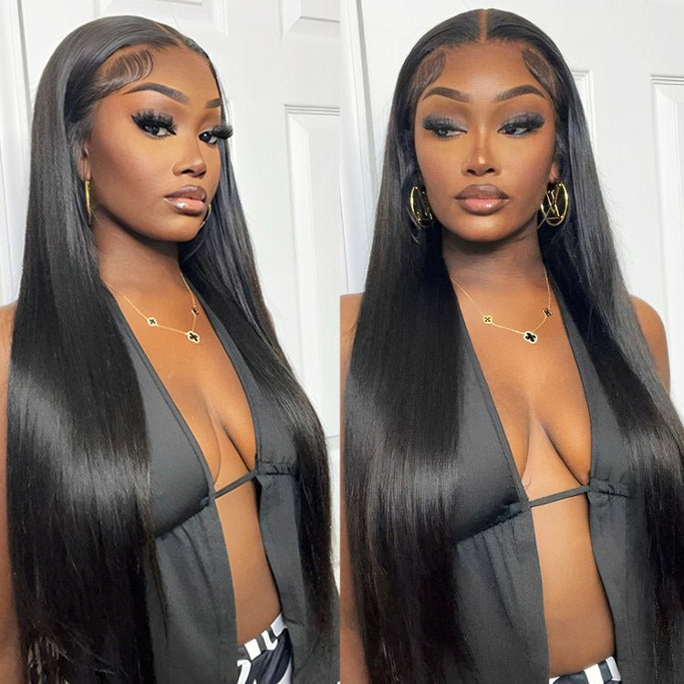 5x5 Lace Closure Wig Indian Human Hair Natural Hairline With Baby Hair Natural Color - Superlovehair