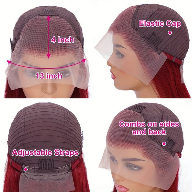 99J 13x4 Lace Front Short Bob Wig Brazilian Hair - Superlovehair