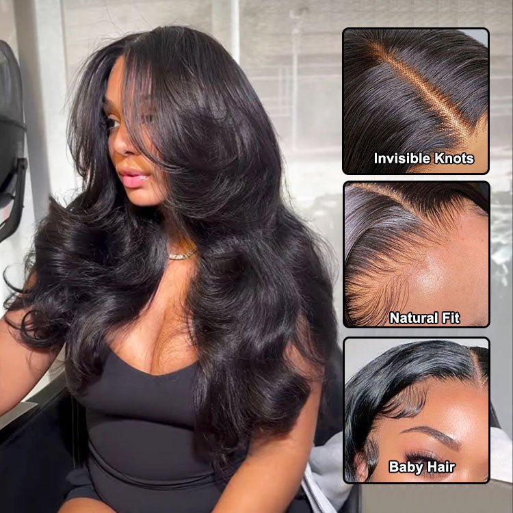 Glueless 4x4 Lace Closure Wigs Body Human Hair - Superlovehair
