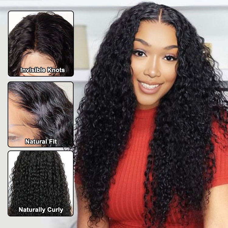 Glueless 4X4 Lace Curly Wig Human Hair Wigs - Superlovehair