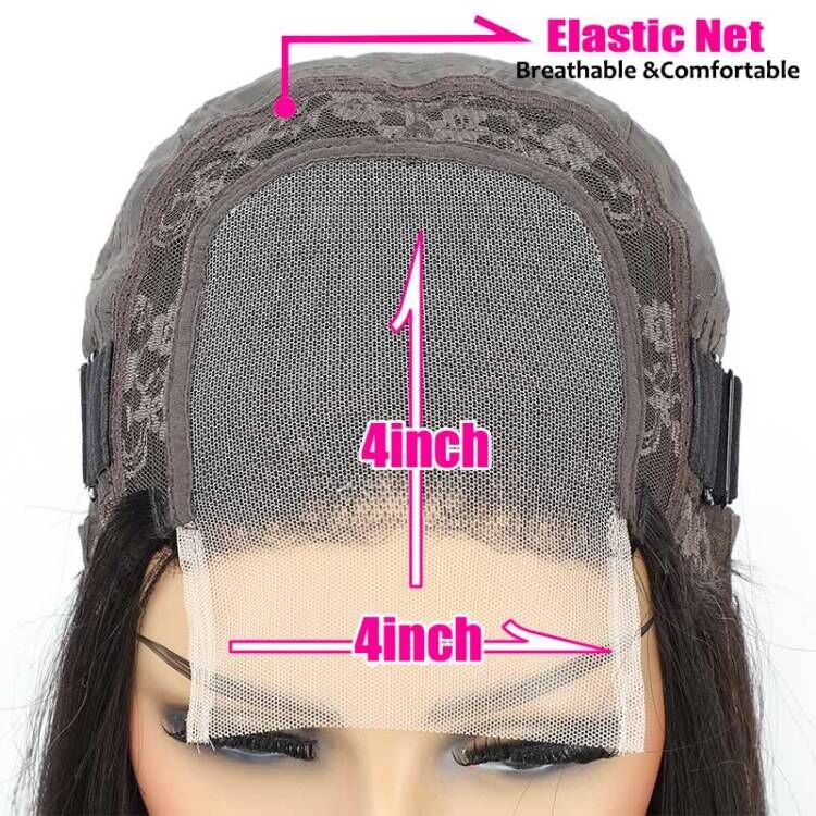 Glueless 4x4 Transparent Lace Closure Body Wave Wigs 100% Human Hair - Superlovehair