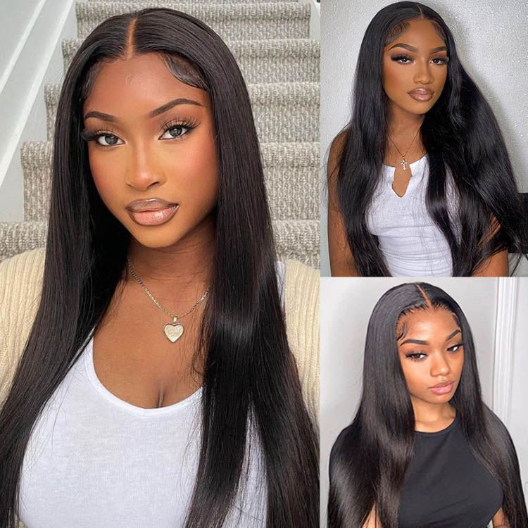 Glueless 6X4 HD Pre Plucked Lace Bleach Knots 20inch Straight Wig With Baby Hair - Superlovehair