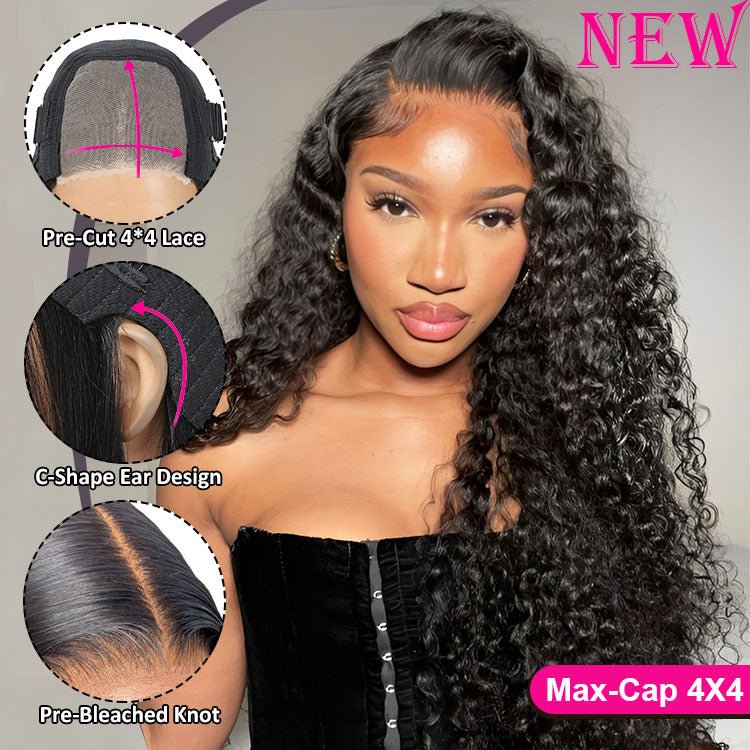 Glueless Max - cap Superlove Wear Go Pre - Cut 20 inch Curly Wig - Superlovehair