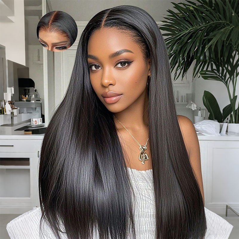 Lightning Deal 13x6 Straight Human Hair HD Transparent Lace Front Wig - Superlovehair