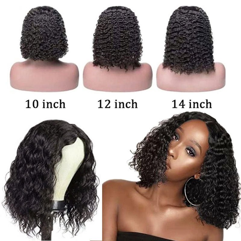 Lightning Deal 4x4 Lace Water Wave Bob Human Hair Wig - Superlovehair