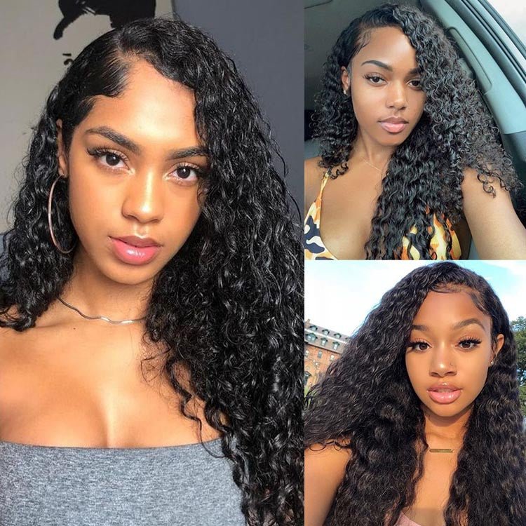 Natural Black Water Wig 13x4 Frontal Lace Wig - Superlovehair