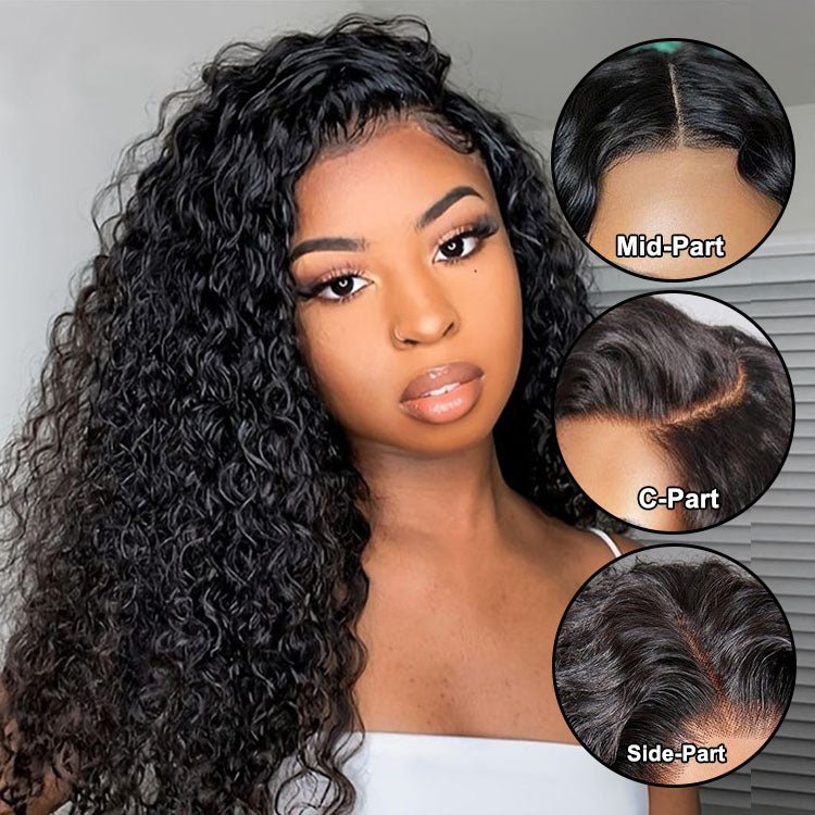Natural Black Water Wig 13x4 Frontal Lace Wig - Superlovehair