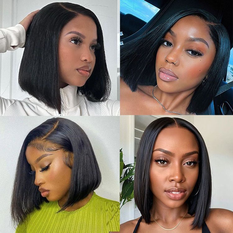 ReadytoGo 13x4 Lace Closure Glueless Bob Straight human Wigs - Superlovehair