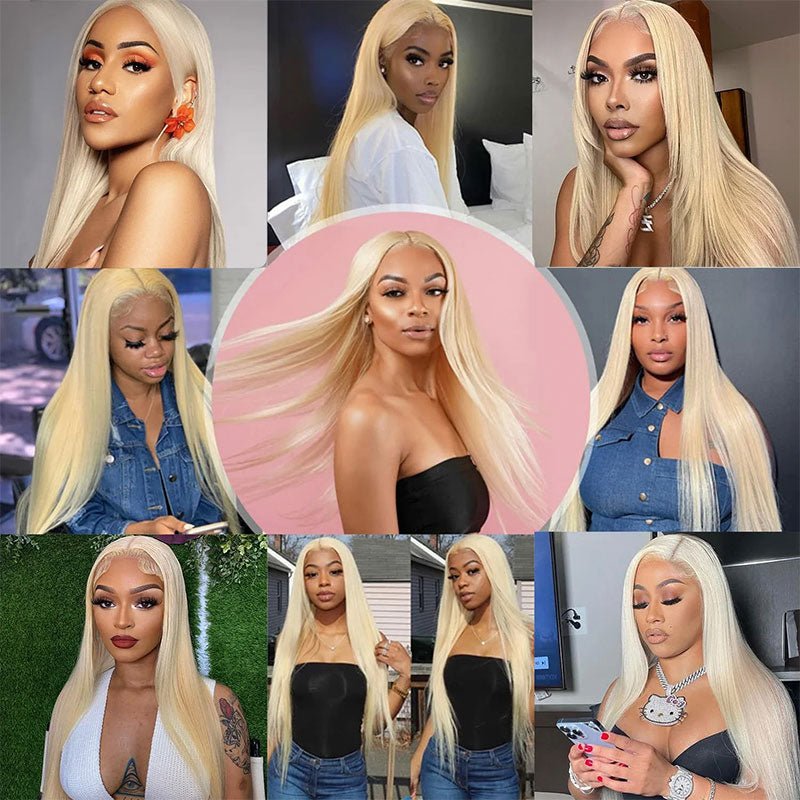 Superlove Blonde 613 Wig 13X4 T Lace Front Wig Straight Human Brazilian Hair - Superlovehair