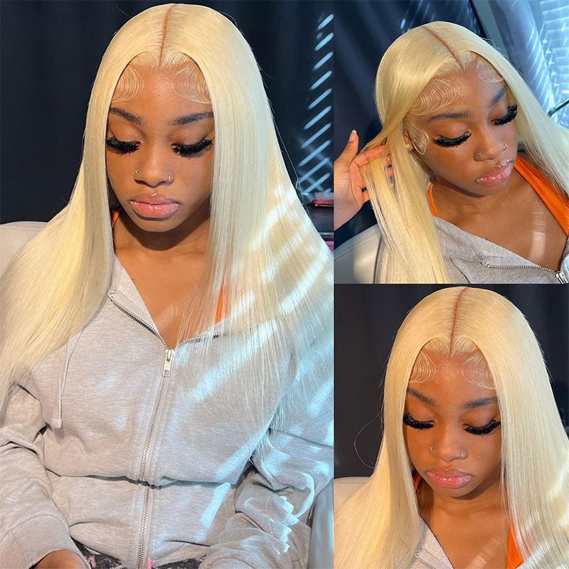 Superlove Blonde 613 Wig 13X4 T Lace Front Wig Straight Human Brazilian Hair - Superlovehair