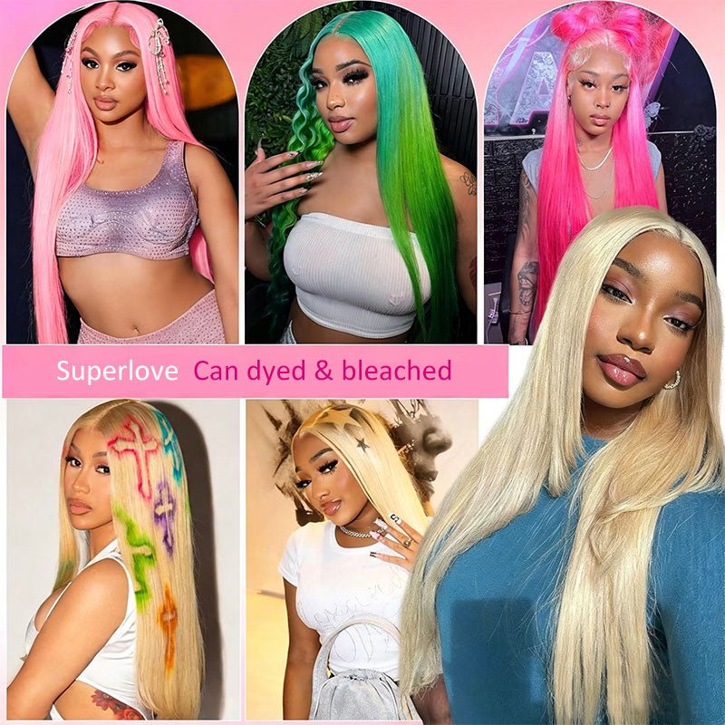 Superlove Blonde 613 Wig 13X4 T Lace Front Wig Straight Human Brazilian Hair - Superlovehair