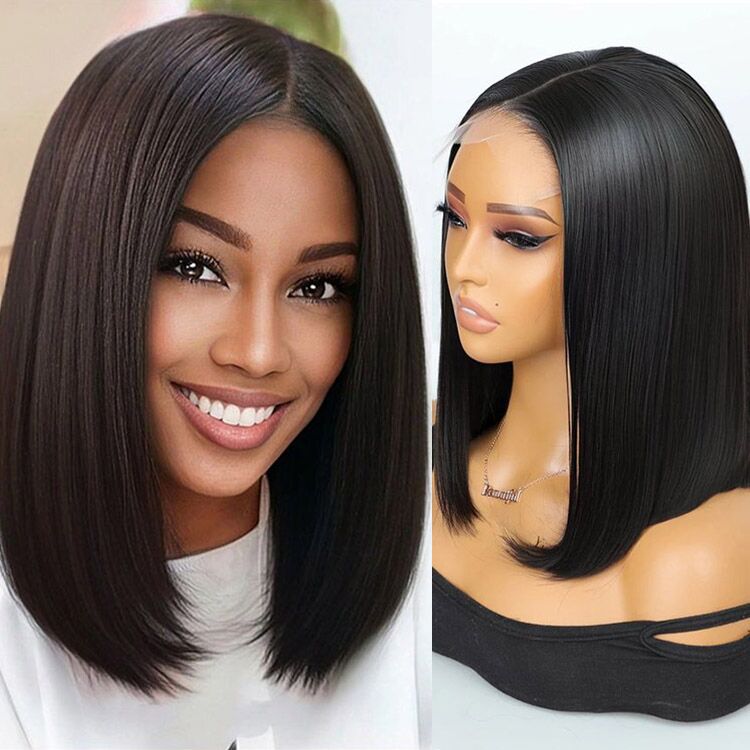 Superlove Hair ReadytoGo Glueless 4x4 Lace Closure Bob Straight Wig - Superlovehair
