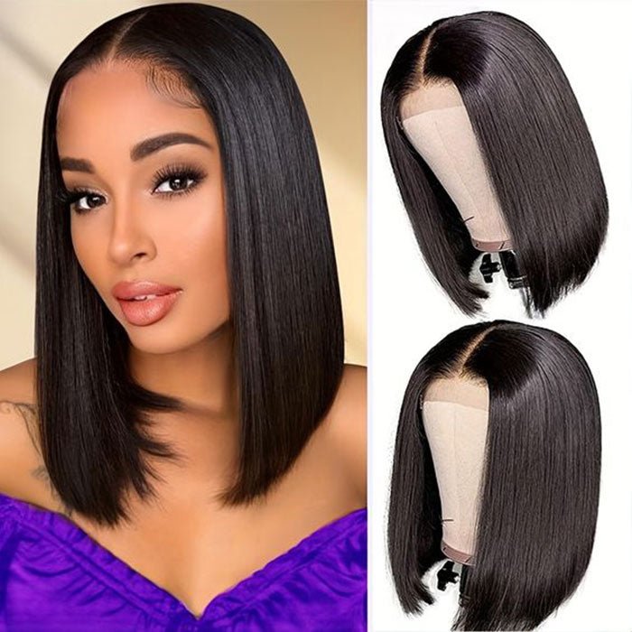 Superlove Hair ReadytoGo Glueless 4x4 Lace Closure Bob Straight Wig - Superlovehair