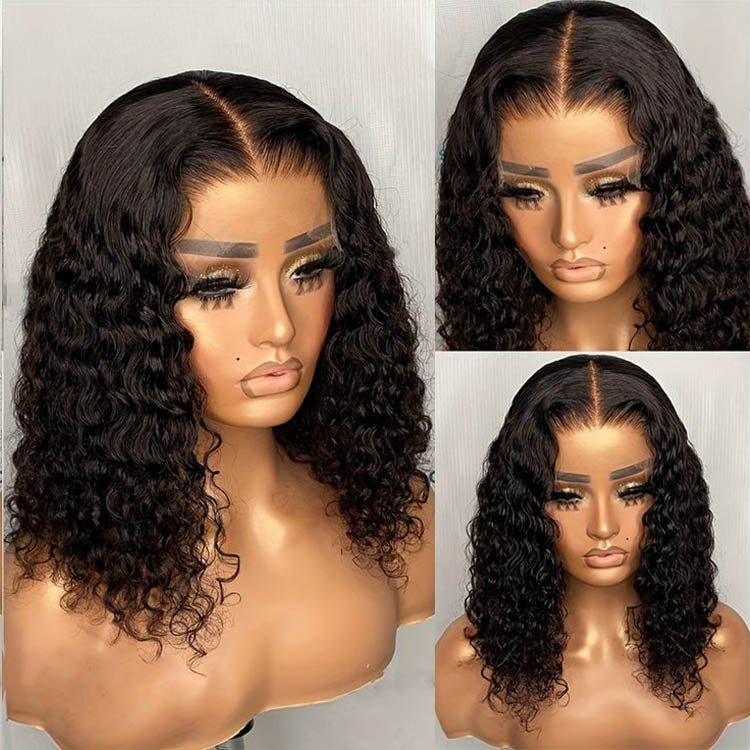 Superlove Ready To Go Glueless 4x4 Lace Water wave Bob Human Hair Wig - Superlovehair