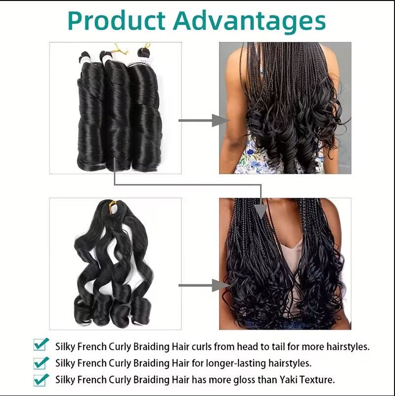 Women's Crochet Hair Extensions synthetic braiding hair, Easy to Install Crochet Braids for All Hair Types - Superlovehair