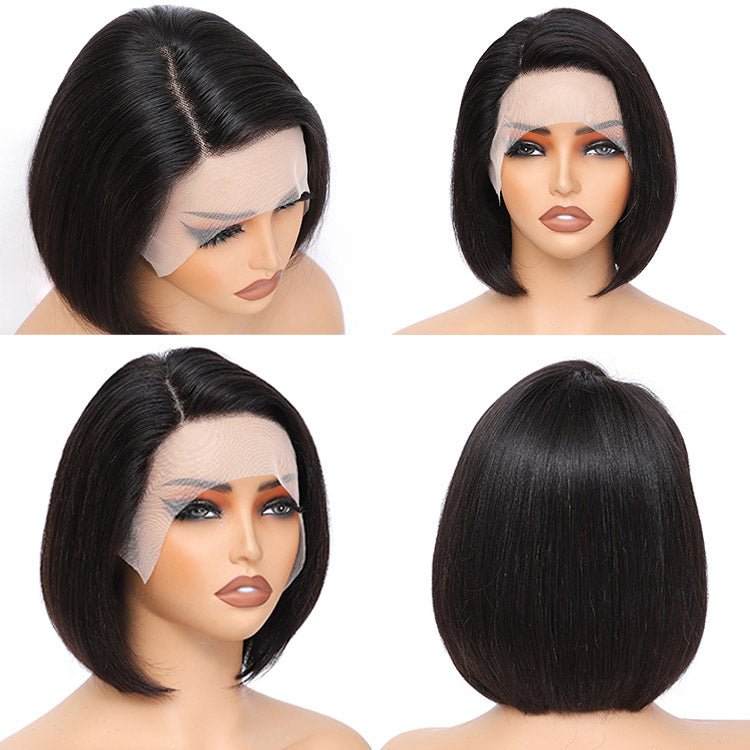 Worth Having-Superlove Glueless Straight HD lace human hair Anti-slip tape breathable Cap bob wig - Superlovehair