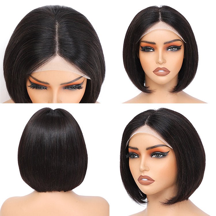 Worth Having-Superlove Glueless Straight HD lace human hair Anti-slip tape breathable Cap bob wig - Superlovehair