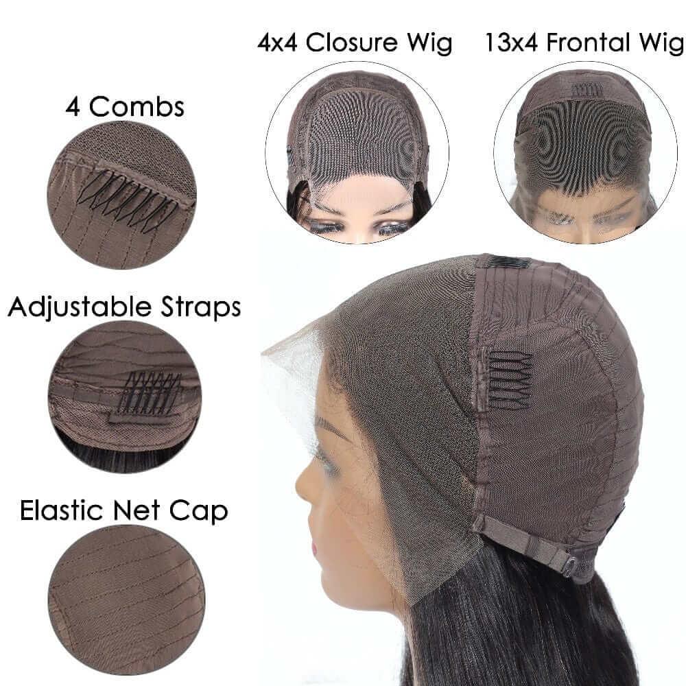 13x4 Lace Front Pixie Cut Wig Straight Hair Ear to Ear Lace Front Human Hair Wig Glueless Short Wigs - Superlovehair