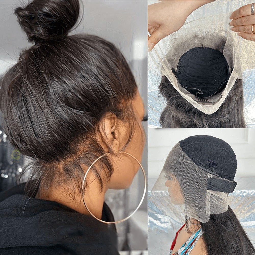 360 Full Lace Front Wig Silky Straight Brazilain Human Hair - Superlovehair