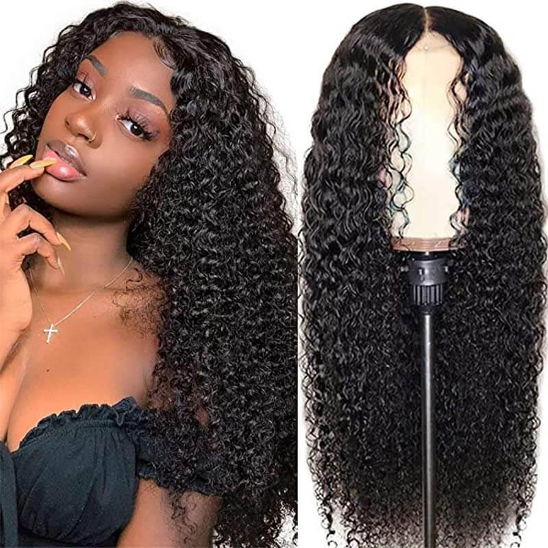 4x4 Lace Closure Wig Curly Wig For Black Women Malaysian Human Hair - Superlovehair
