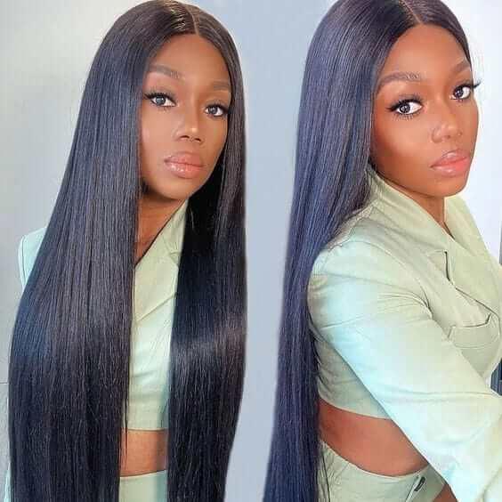 4x4 Lace Closure Wig Glueless Straight Mongolian Human Hair with Baby Hair For Women - Superlovehair