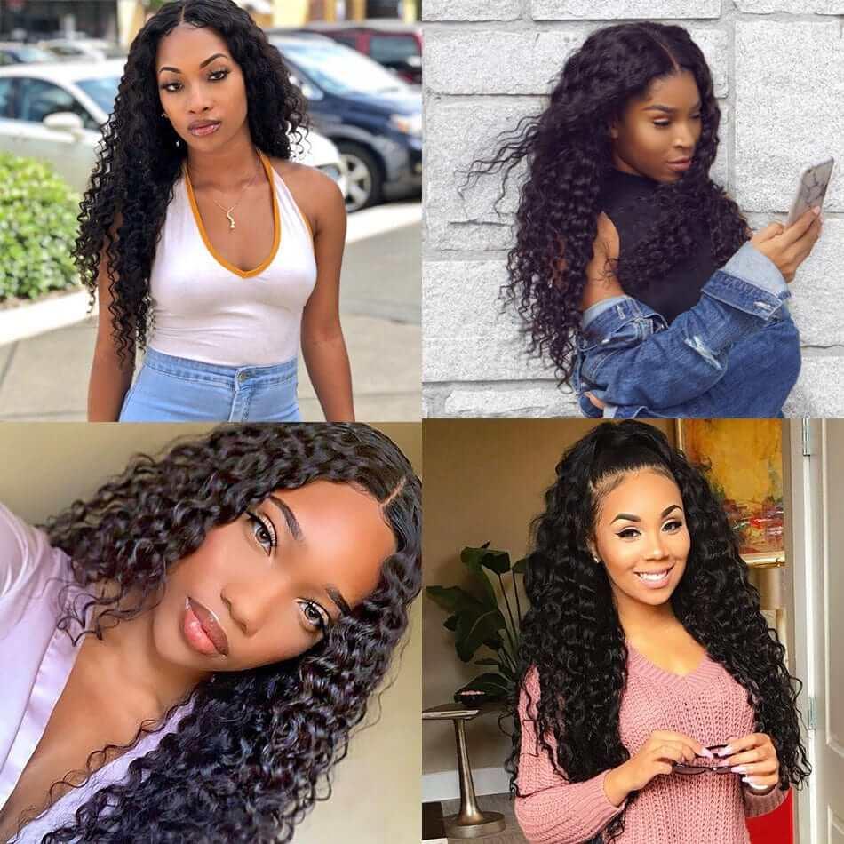 4X4 Lace Curly Wig Brazilian Human Hair Wigs 150% density - Superlovehair