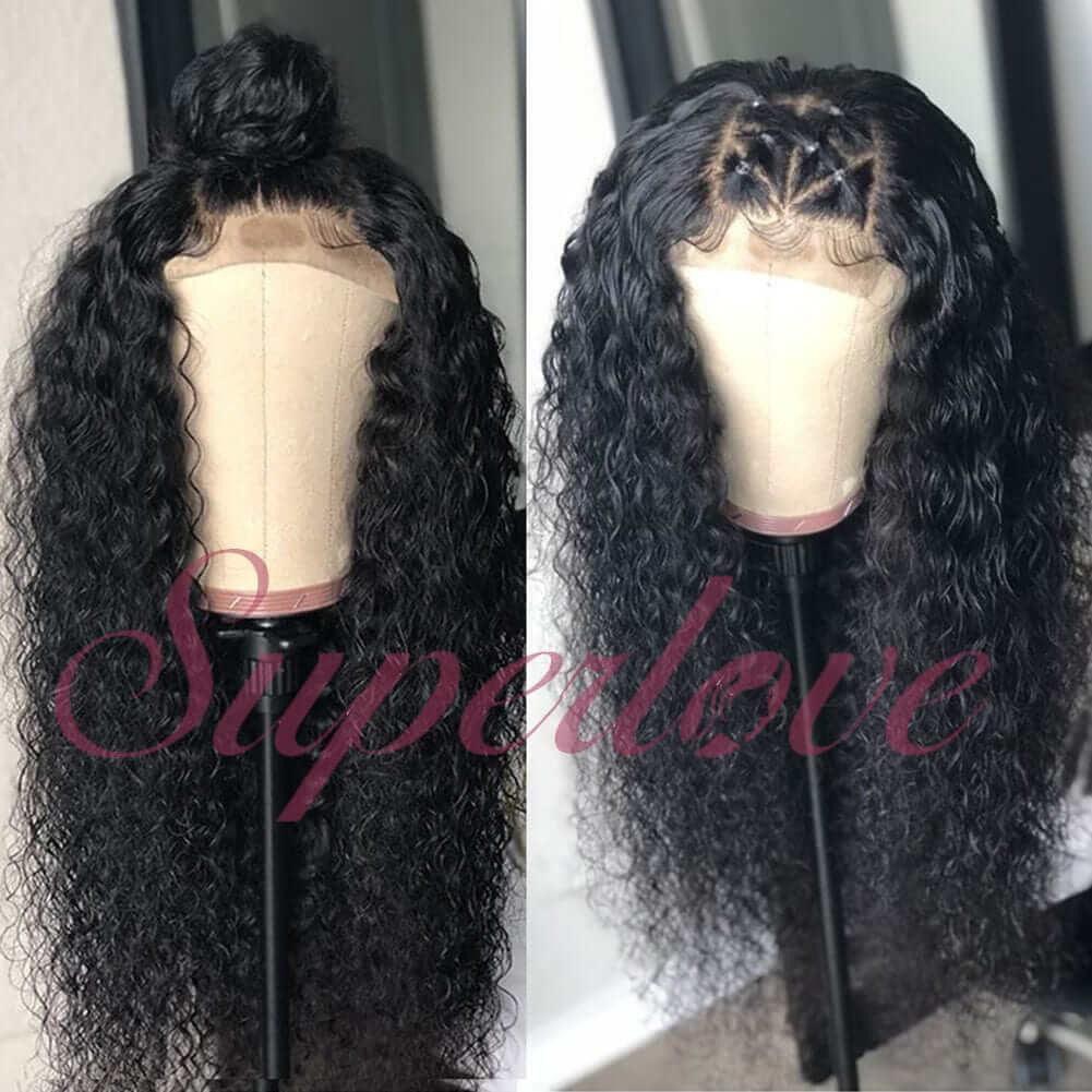 4X4 Lace Curly Wig Brazilian Human Hair Wigs 150% density - Superlovehair