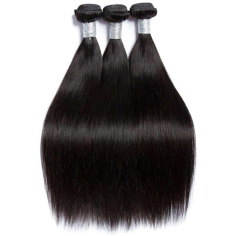 Brazilian Straight Hair 3 Bundles With 4X1 T Part Lace Closure 12A Grade Human Hair - Superlovehair