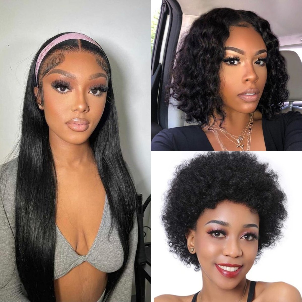 Buy 2 Get 1 Free︱Combo No.2 Unprocessed Human Hair 4x4 Lace Closure Wigs With Baby Hair - Superlovehair