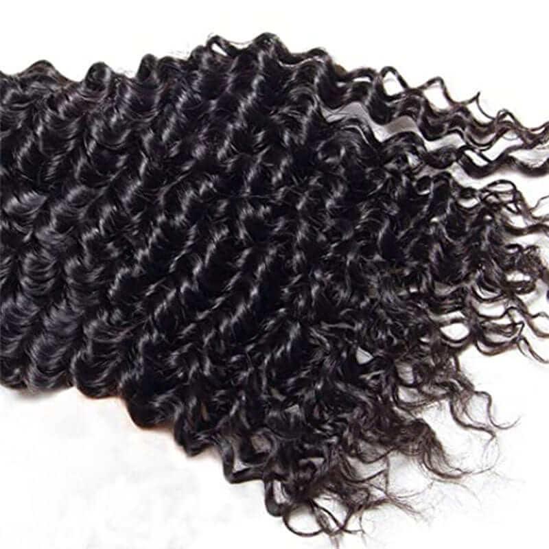 Deep Wave 3 Bundles with 4x1 T Part Lace Closure Unprocessed Malaysian Human Hair - Superlovehair