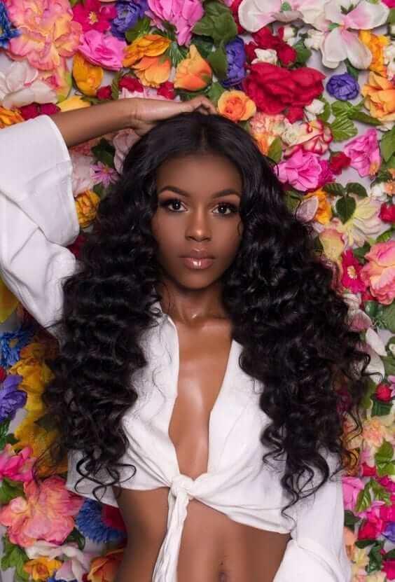 Deep Wave Hair 3 Bundles With Frontal 13x4 Free Part Lace Frontal 100% Virgin Human Hair - Superlovehair