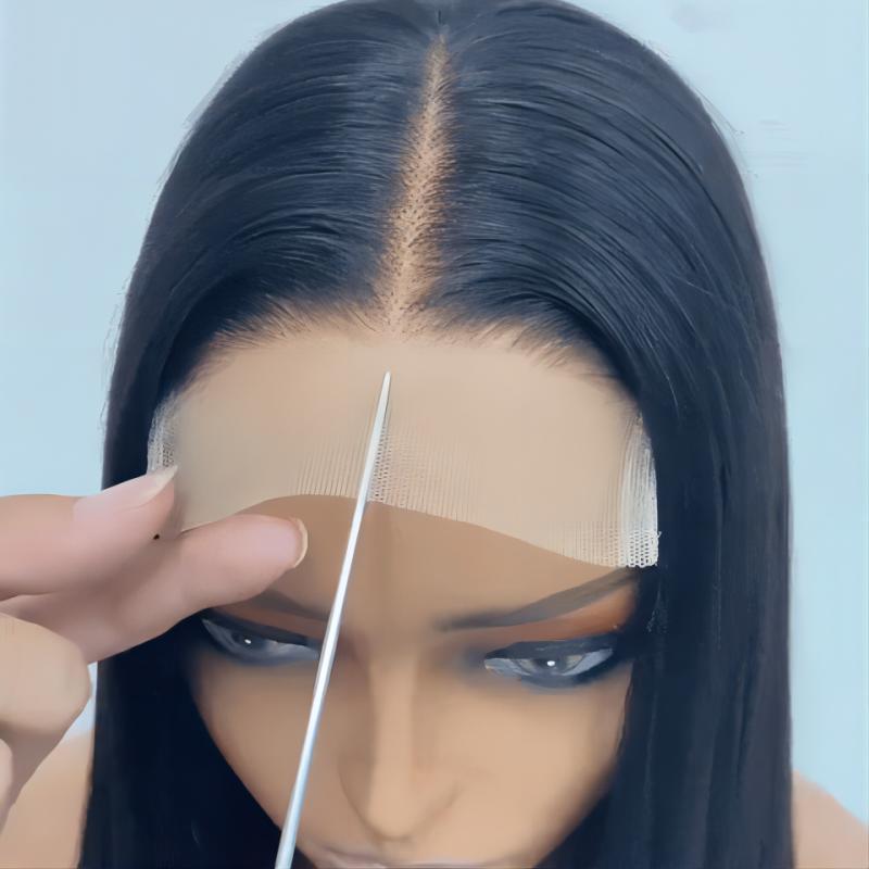 Glueless 4x4 Lace Closure Pre Plucked Straight Wigs - Superlovehair