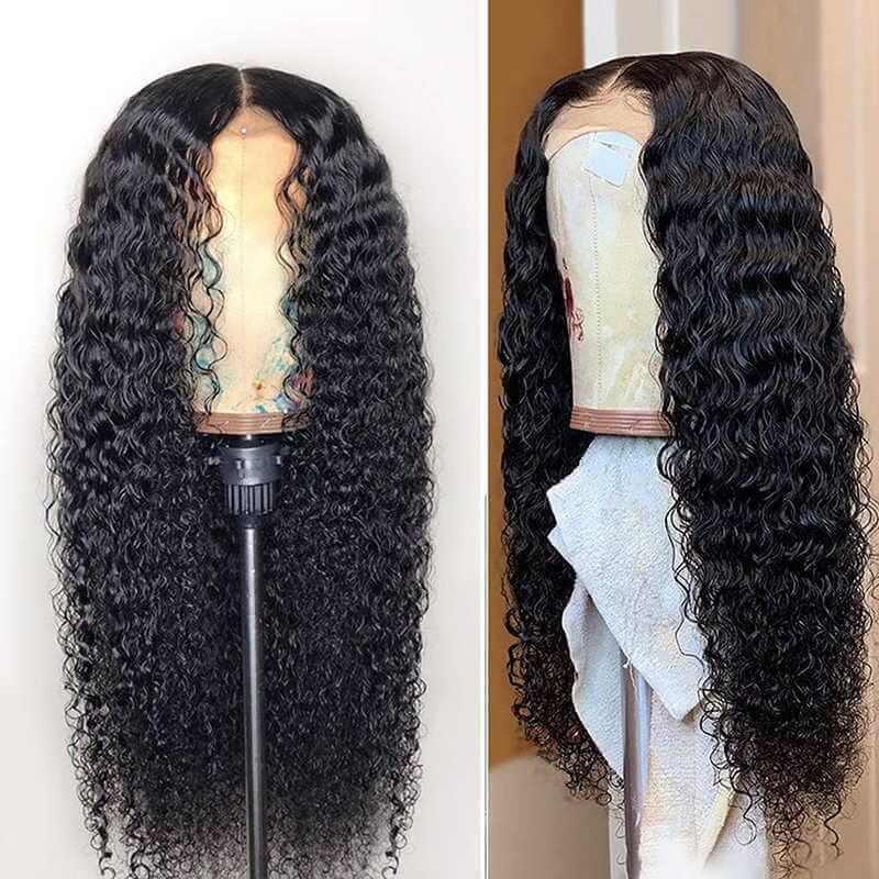 Lace Wig Curly Peruvian Human Hair Wigs 4x4 Lace Closure Pre-Plucked with Baby Hair - Superlovehair