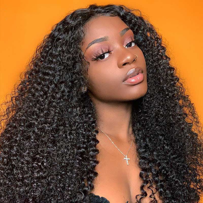 Lace Wig Curly Peruvian Human Hair Wigs 4x4 Lace Closure Pre-Plucked with Baby Hair - Superlovehair