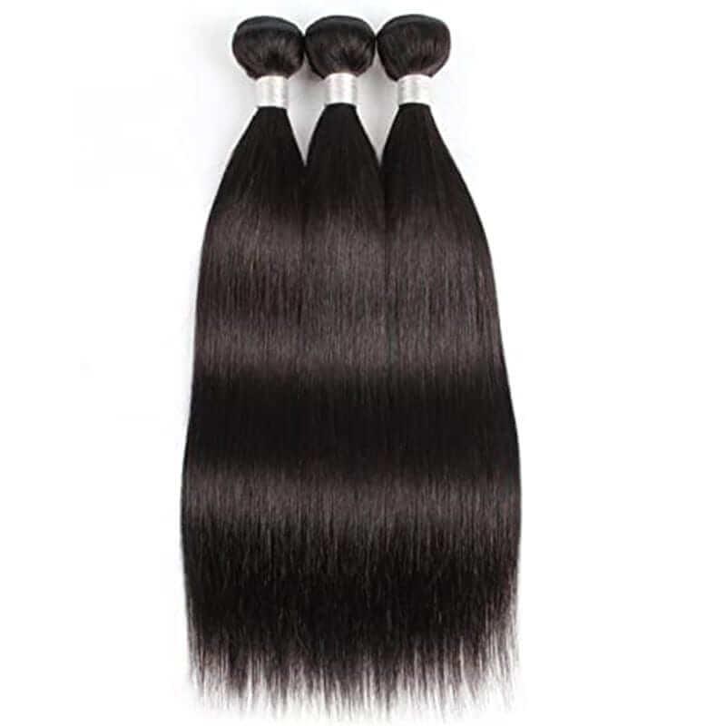 Malaysian Virgin Hair Straight 3 Bundles With 4x1 Lace Closure 100% Human Hair - Superlovehair