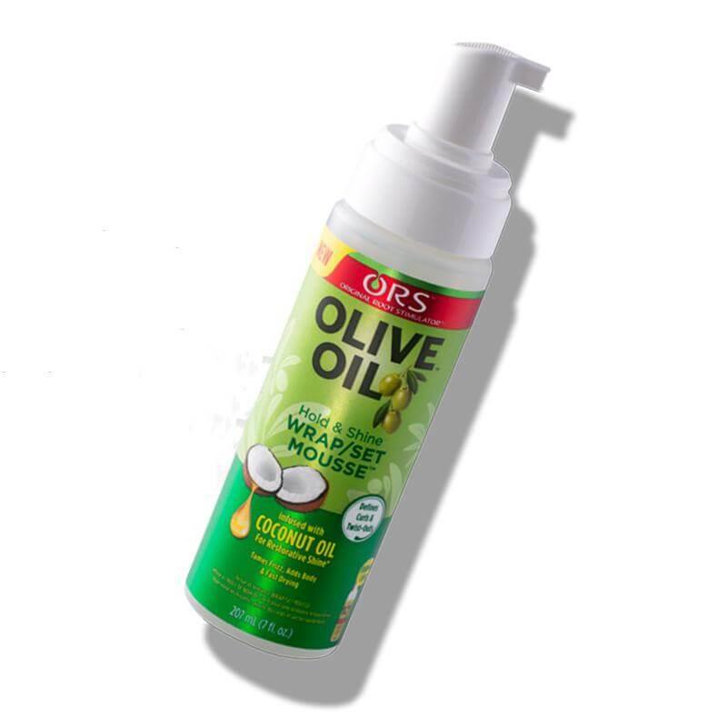 Olive Oil ORS Wrap Mousse Hold Shine Defines Curls - Superlovehair
